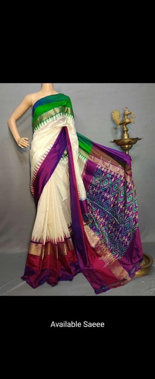 Pure pochampally Ikkath saree – view 2